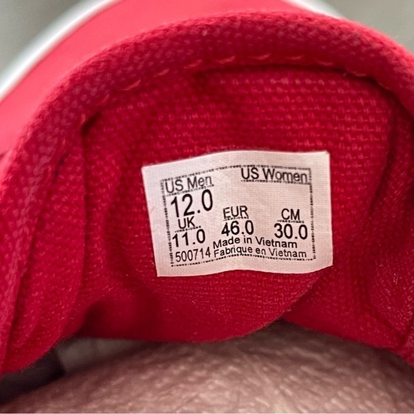 Vans Men Old Skool otw Foxing Translucent Racing Red sneakers shoes size 12 - Picture 8 of 10